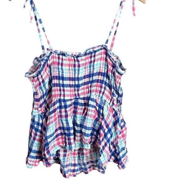 Torrid Pink & Blue Gingham Tank Top - Picture 3 of 8